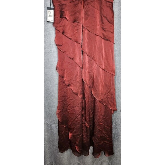 Adrianna Papell Gown Flutter Jewel Neck Maroon NEW NWT sz 16 MSRP $240 - Picture 8 of 11